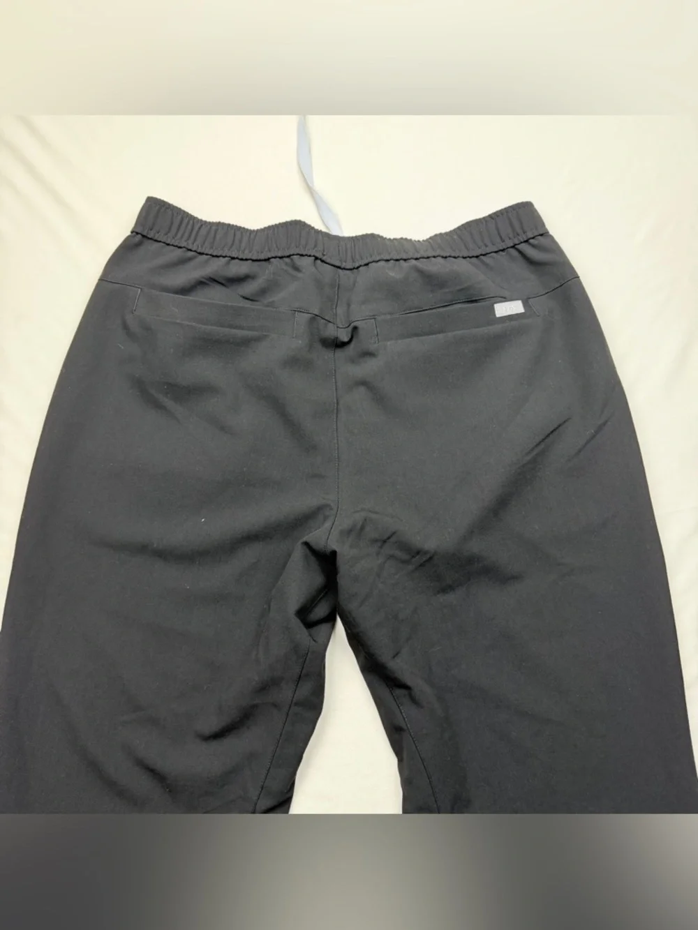 Figs Men's Black Jogger with White Drawstring